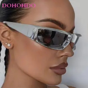 Vintage Y2K Sunglasses Women Men Fashion Luxury Brand Designer Trend Punk Outdoor Sport Cycling Shade Eyewear UV400 Gafas De Sol